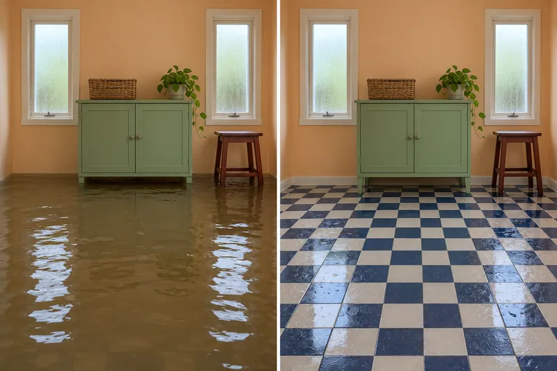 Water Extraction Near Sta-Mo Park before and after accessible standing-water pickup